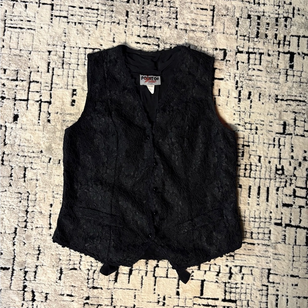 Black Lace Vest